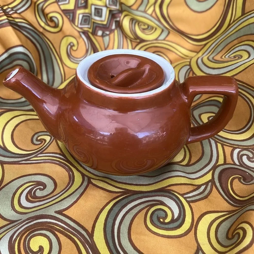 Vintage Shenango China Brown Stoneware Teapot – Made in USA.🌸
